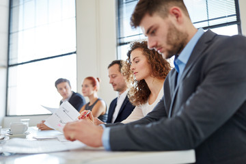 Gruppe Geschäftsleute im Seminar