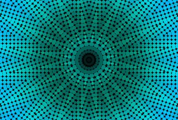 Radial dotted pattern
