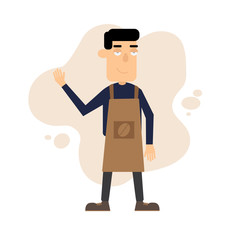 barista character cartoon