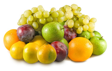 Isolated image of fruits closeup