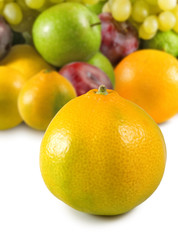Isolated image of fruits closeup