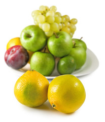 Isolated image of fruits closeup