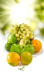Isolated image of fruits closeup