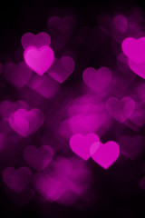 pink heart bokeh background photo, abstract holiday backdrop