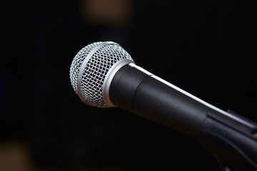 microphone in concert hall or conference room
