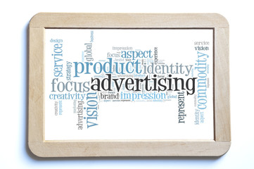 product advertising word cloud