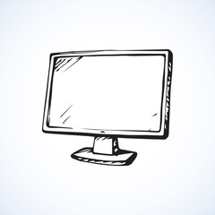 Monitor. Vector drawing