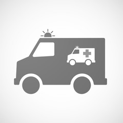 Isolated ambulance furgon icon with  an ambulance icon