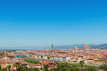 Fototapeta na wymiar Panorama of the Florence city and the Cathedral Santa Maria del