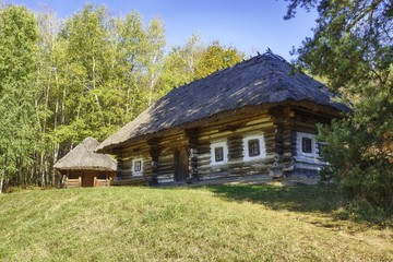 Fototapeta na wymiar Alte traditionelle Ukrainische Häuser