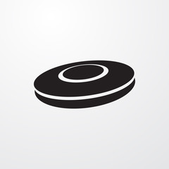 hockey puck icon illustration