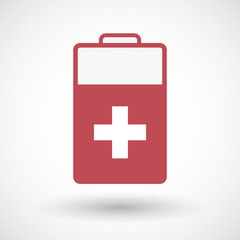 Isolated battery icon with   the Swiss flag
