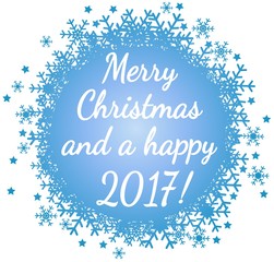 Obraz na płótnie Canvas Merry Christmas and a happy 2017 