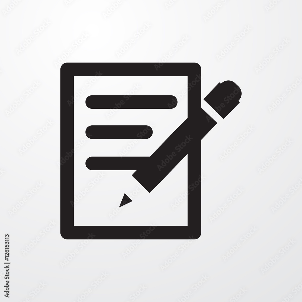 Sticker document icon illustration