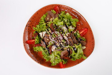 salad on white background