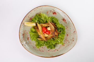 salad on white background