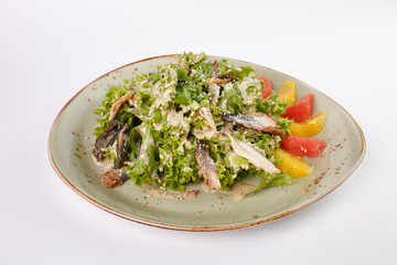 salad on white background