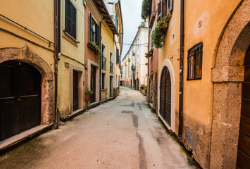 Fototapeta na wymiar Alley of Canceglie, Sora, Ciociaria, Italy