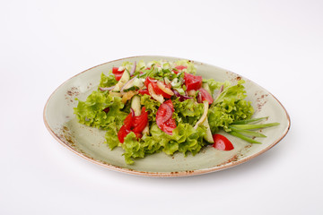 salad on white background