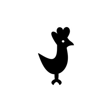 Silhouette of a rooster logo