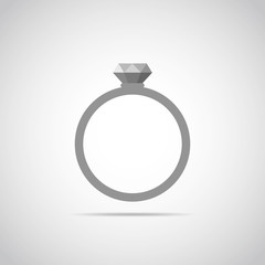 Obraz premium Wedding ring icon. Vector illustration.