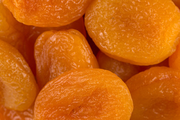 dried apricots close up
