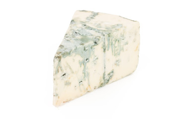 Blue cheese isolated on white