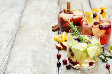 List of sangria with red, pink and white wine