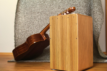 Cajon and guitar