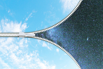 Sky and space with zip