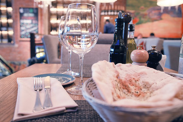 view of the restaurant warm toning
