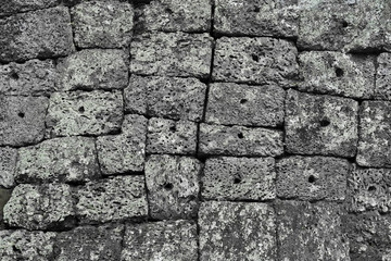 Mortarless stone block wall, Banteay Kdei Temple, Angkor, Siem Reap, Cambodia