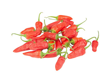 delicious appetizing red chili pepper on  white background