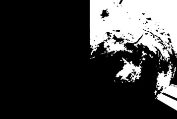 Vector black and white abstract blot