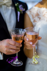 Shampain glasses. Wedding.