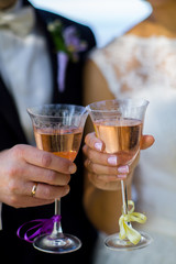 Shampain glasses. Wedding.