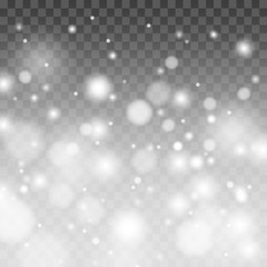 Vector glowing stars, lights and sparkles. Transparent effects