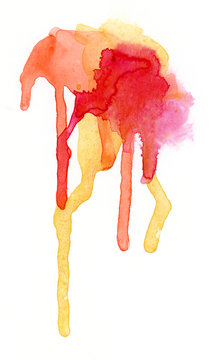 Orange watercolor mess