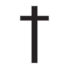 Print vector illustration black cross on a white background