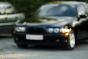 Fototapeta premium Blurred view of car