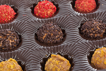 Multicolored candy in box