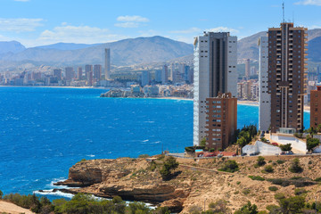 Fototapeta premium Benidorm city coast view (Spain).