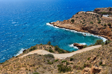 Fototapeta na wymiar Summer sea coast landscape (Spain).
