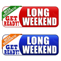 Fototapeta premium Long weekend banners set