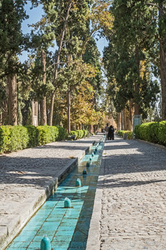 Der Iran -Kashan  Fin Garten