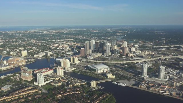Tampa Florida Skyline AERIAL day