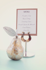 Blue, White and Gold Thanksgiving Table