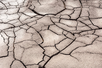 Soil brittle by drought effect