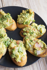 Guacamole with bread