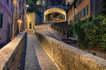 Fototapeta na wymiar Perugia Via dell Acquedotto